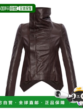 1h可退 香港直邮Rick Owens 长袖皮夹克 RP01F6743LBY