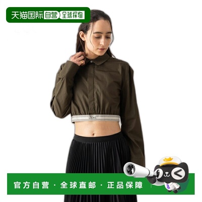 日本直邮LOEWE 衬衫衬衫短款衬衫徽标卡其绿色女式 LOEWE S359Y05