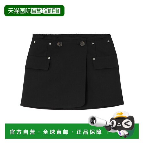 Dion Lee 女士半身裙 A1489SS24BLACK SS2024 黑色 铆钉羊毛半身