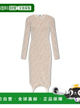 香港直邮FENDI 女士连衣裙 FZDD42ATPWF1RX9 SS2025 浅棕色 Embro