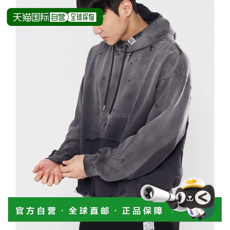 韩国直邮MIHARA YASUHIRO A13HD542 黑色/连帽 拉链卫衣