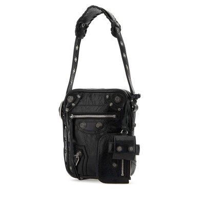balenciaga男士斜挎包黑色时尚潮流