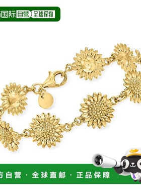 自营 Ross-Simons Italian 18kt Gold Over Sterling Sunflower B