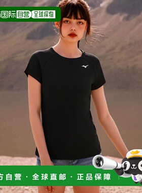 【日本直邮】Mizuno美津浓陆上田径短袖T-shirt女式L黑色 J2MA170