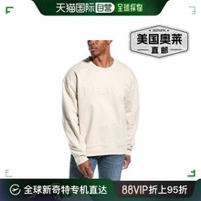 denimFRAME 牛仔压花圆领运动衫 白色 美国奥莱 直发 frame