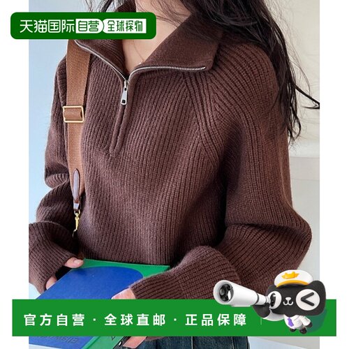 1h可退 日本直邮deux amour 女士 半拉链长袖针织衫 147190250