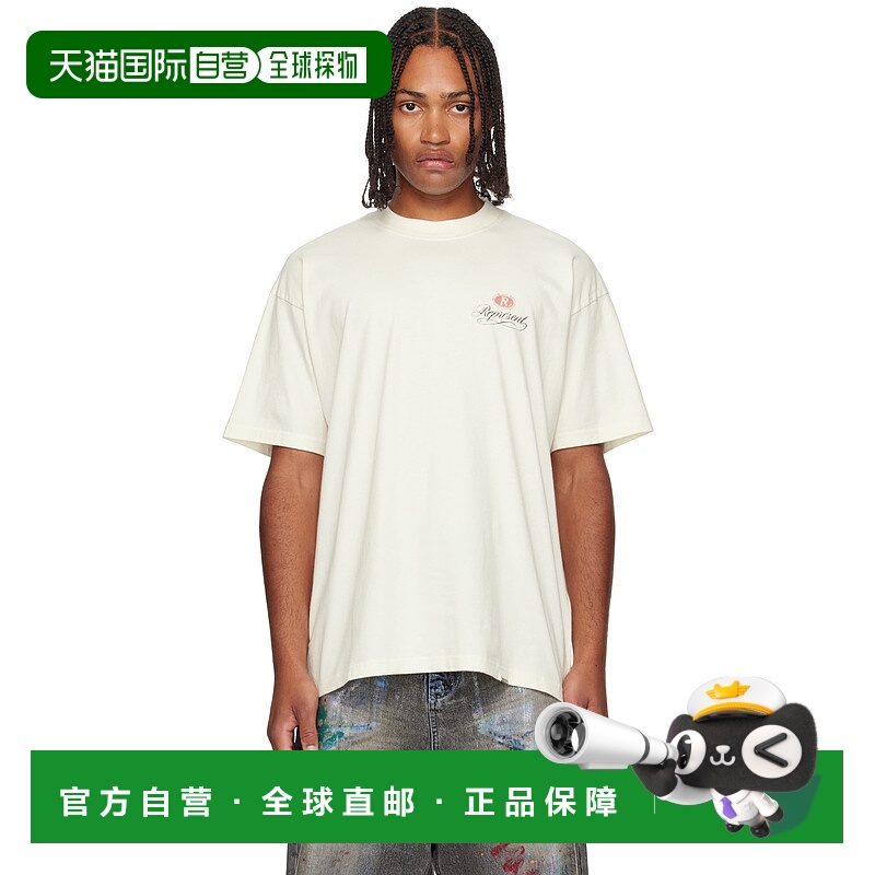 1h可退 香港直邮Represent 男士 灰白色 Grand Vintage Hand Draw