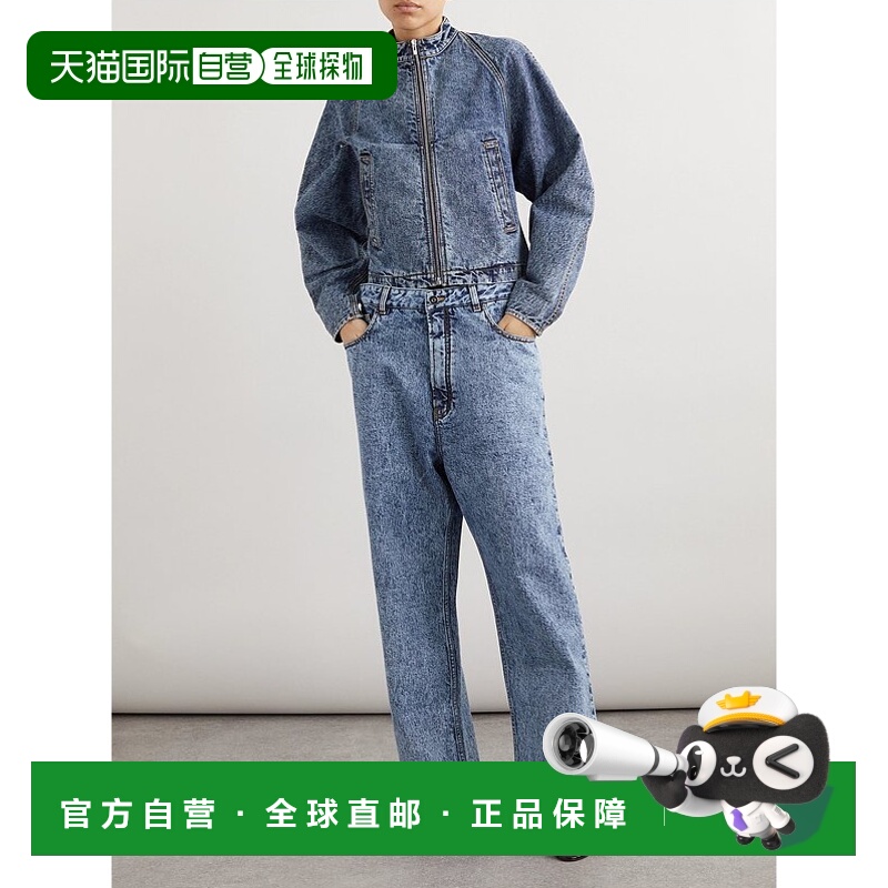 1小时内可退 香港直邮潮奢 Alaia 女士 长袖牛仔外套 AA9V03826T5