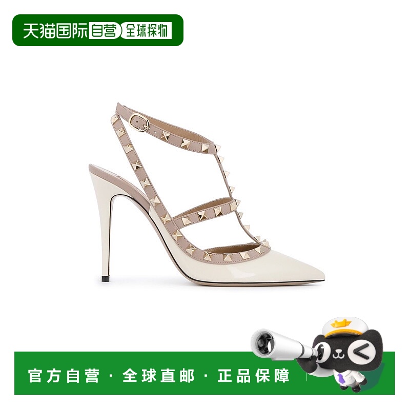 香港直邮VALENTINO 铆钉高跟鞋 Women crov尖头华伦天奴真皮