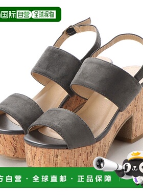 【日本直邮】SFW Liberty Doll 厚底坡跟两带美腿凉鞋/5527(灰色)