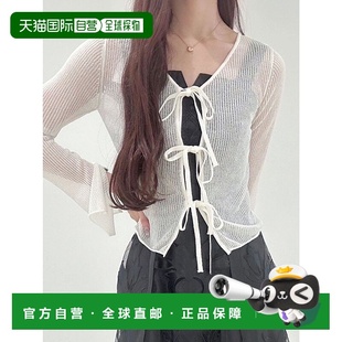 ME2340EW025236 日本直邮MERCURYDUO 透明前饰带开衫