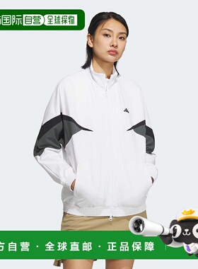 1h可退 日本直邮adidas Golf 女士TWISTKNIT拉链高领长袖高尔夫夹