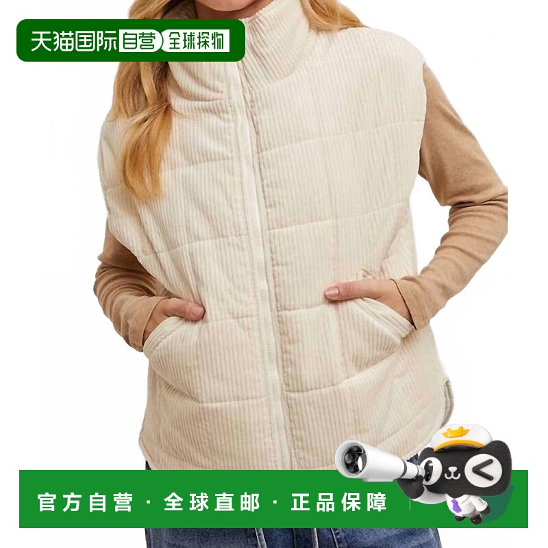 自营bluivyCorduroy Quilted Puffer Vest In Ecru - ecru 美国奥