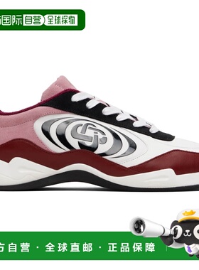 香港直邮Casablanca 男士 酒红色 & 白色 Squash Indoor 运动鞋 A