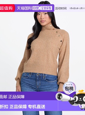 自营guessAngela Asymmetrical Button Sweater - wet sand 美国