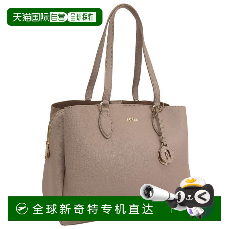 日本直邮Furla女士手提包出口皮革灰色 MINERVA TOTE M BAG WB00