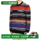 香港直邮MISSONI 米索尼 男士 1h可退 Z字形图案垮肩毛衣 US23WN0
