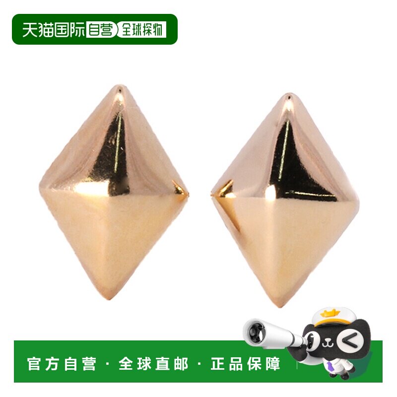 日本直邮(243866) 钻石形耳环 K18 耳钉 黄金耳环 小号 女士 18k