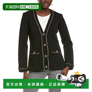 自营Endless Rose Chain Trim Cardigan - black 美国奥莱直发