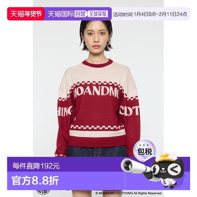 1h可退 日本直邮MOANDMO 女装原创面料针织衫 半拉链设计 010IAF0