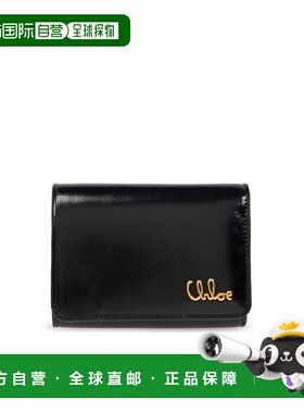 香港直邮CHLOÉ 女士卡包 CH25SP483O16001 SS2025 黑色 折叠钱包