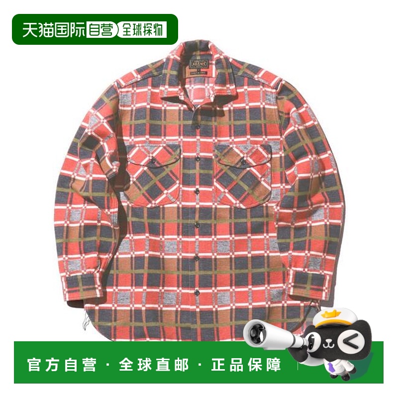 1h可退 日本直邮BEAMS PLUS 格纹提花工装衬衫 经典版型