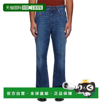 1h可退 香港直邮Givenchy 纪梵希 男士 海军蓝 Washed Straight L