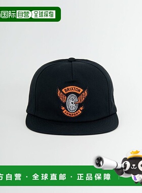 1h可退 日本直邮BRIXTON 男装 宽松版型 蛇纹刺绣半扣帽 设计感街