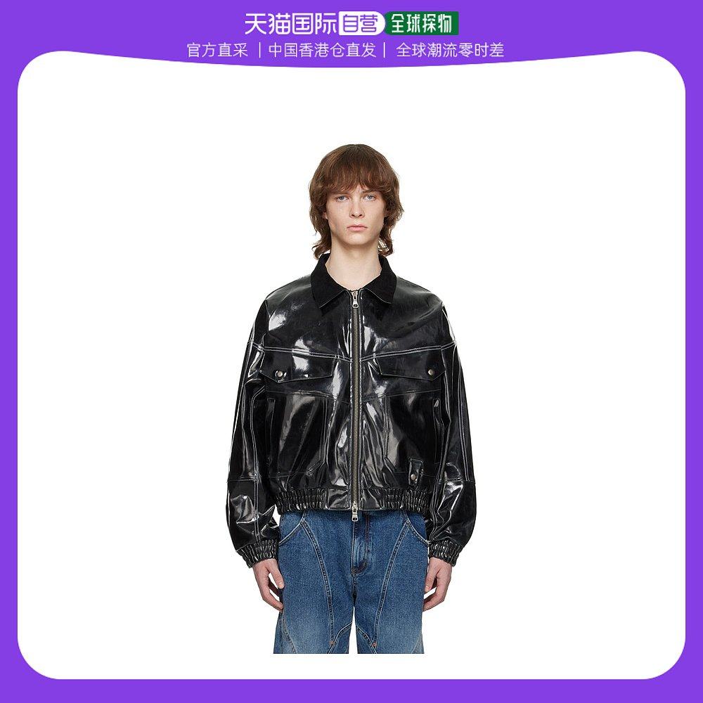 香港直邮潮奢 andersson bell 男士黑色 ortega 合成皮革夹克