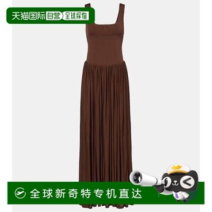 香港直邮Simkhai Jamie 1h可退 女士 brown棕色 针织长款 连衣裙