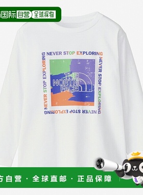 日本直邮THE NORTH FACE 长袖 Get Motivated 图案 T恤儿童款NTJ8