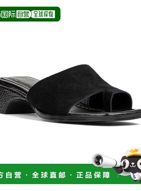 自营 Donald Pliner Cascade皮革滑盖-黑色 凉鞋单鞋美国直发奥莱