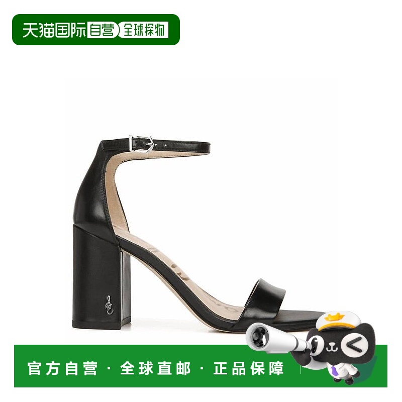 1h可退 【美国直邮】Sam Edelman|Daniella 黑色粗跟凉鞋女鞋单鞋