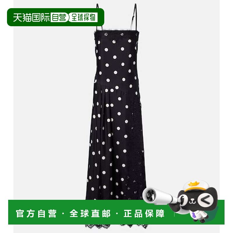 1h可退 香港直邮Sportmax 斯宝麦斯 女士 Capo 波尔卡圆点真丝吊