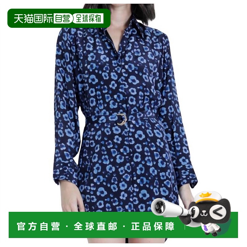 自营karina grimaldiWomen's Gabriella Print Mini Dress In Nav
