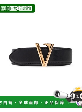 香港直邮VERSACE 女士腰带 1022042DV3T1B00V AW2025 黑色 Leathe