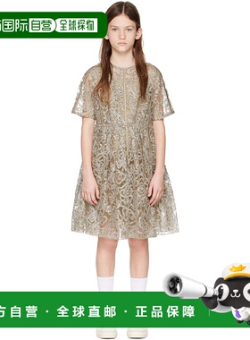 1h可退 香港直邮潮奢 Burberry 巴宝莉 女童 米色 & 金色 Metalli