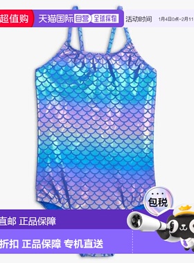 自营Girls Appaman Taylor Swimsuit Iridescent Mermaid Stretch