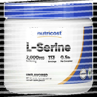 香港直邮Nutricost,L-丝氨酸粉，无味，8 盎司（227 克）氨基酸