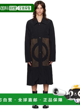 1h可退 香港直邮潮奢 Edward Cuming 男士 黑色 Wet Collage 大衣