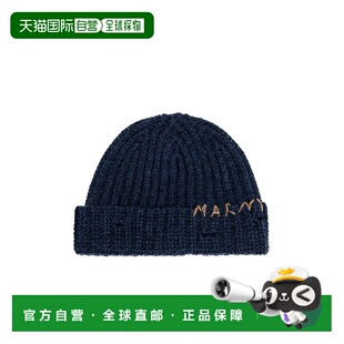 1h可退 香港直邮Marni 玛尼 男士 刺绣便帽 CLZC0111A0UFW310羊毛