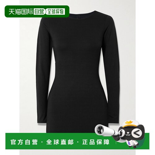 香港直邮SKIMS 女士 Layers - Obsidian 光滑圆领迷你连衣裙 DSDR