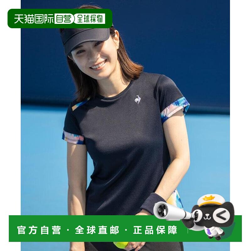 日本直邮 Le Coq Sportif 女士网球半袖游戏衬衫 吸汗 UV 防护 消