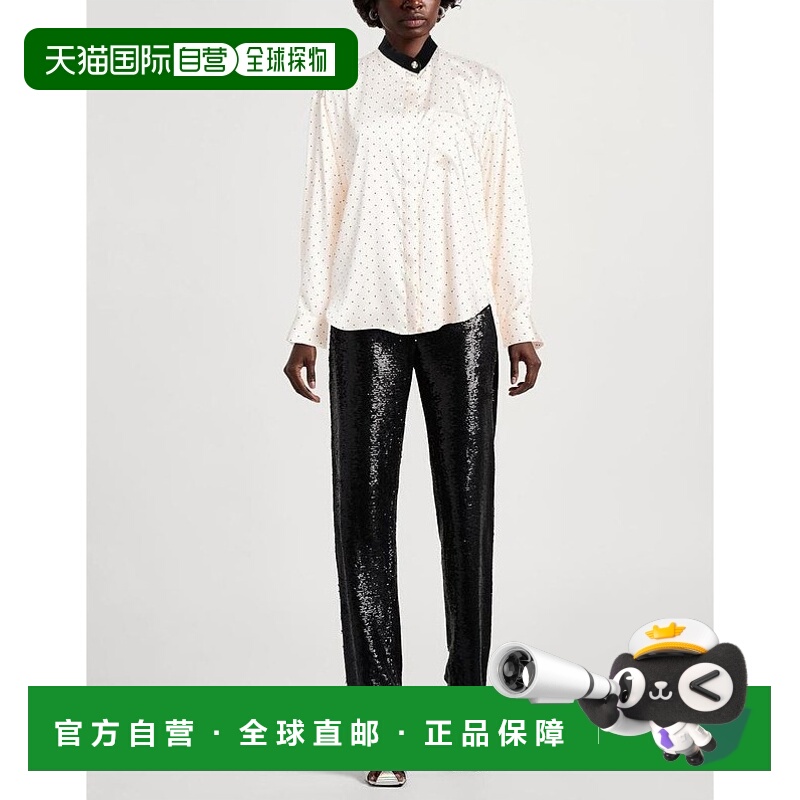 【美国直邮】SANDRO 中式立领波尔卡圆点长袖衬衫 女装衬衫 100