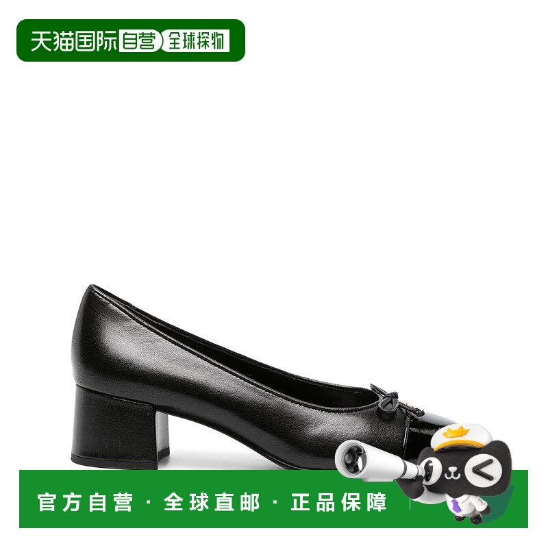 1h可退 香港直邮潮奢ToryBurch汤丽柏琦女士芭蕾小牛皮黑色高跟鞋
