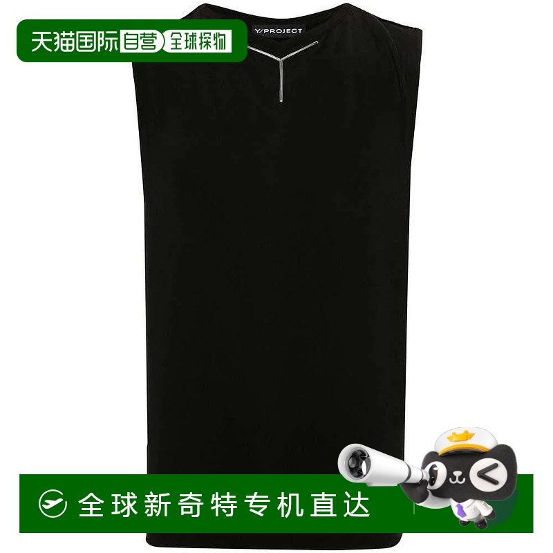 1h可退 香港直邮Y/PROJECT 男士T恤 204TS007J140BLACK AW2024 黑