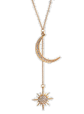 自营liv oliver18k 金星月项链 - 金 【美国奥莱】直发吊坠