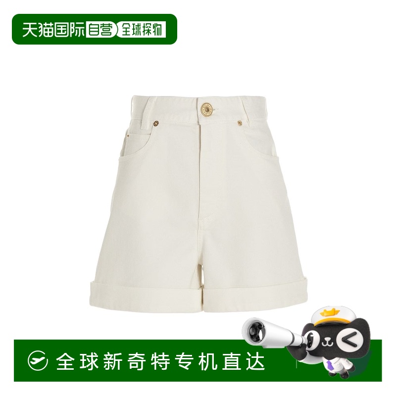香港直邮Balmain 徽标牛仔短裤 AF1MA100DB69
