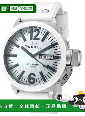 自营TW Steel Men's CEO Canteen White Dial Watch - white 美国