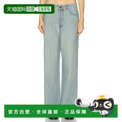 香港直邮Miu Miu 缪缪 女士 阔腿牛仔长裤直筒裤牛仔裤 GWP394